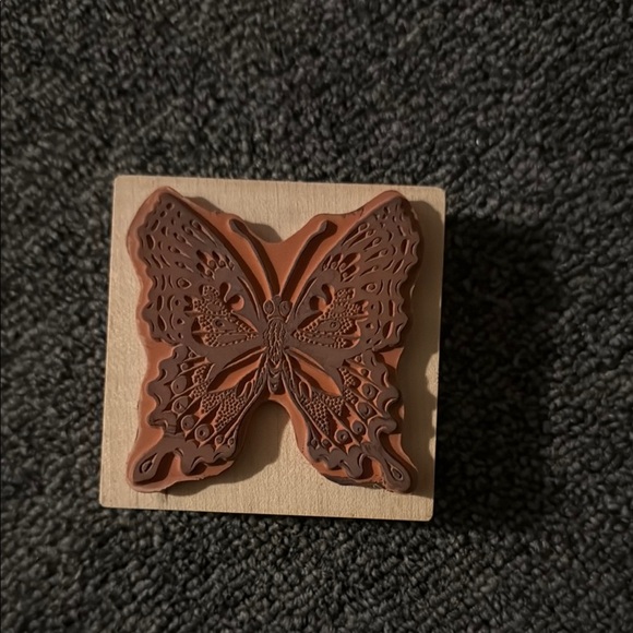 Vintage Y2K 2001 Butterfly Wooden Stamp - Picture 4 of 4